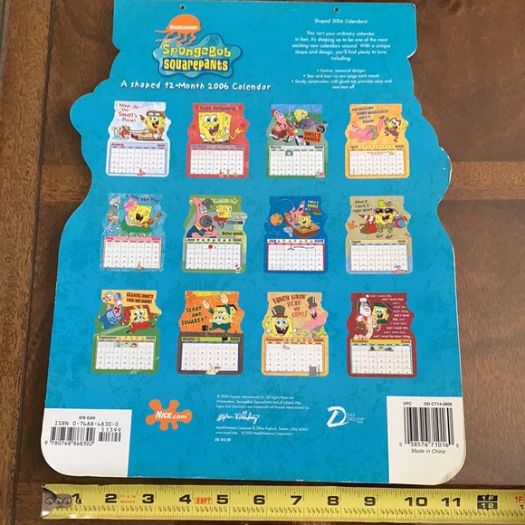 SpongeBob SquarePants Calendar 12 Month 2006 Pad Sponge Bob Square Pants - Picture 3 of 7